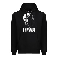Black THAVAGE Premium Hoodie - linhVisuals