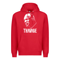 Red THAVAGE Premium Hoodie - linhVisuals