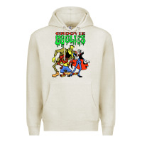 Oatmeal Heather groovie ghoulies Premium Hoodie - linhVisuals