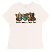 Bone peace love duroc pig Ladies Tee - LillyAllenDesigns