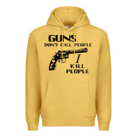 Antique Gold guns dont kill people i kill people 1996 Premium Hoodie - linhVisuals