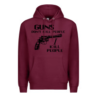 Burgundy guns dont kill people i kill people 1996 Premium Hoodie - linhVisuals