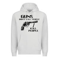 Dove Grey guns dont kill people i kill people 1996 Premium Hoodie - linhVisuals
