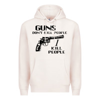 Pale Pink guns dont kill people i kill people 1996 Premium Hoodie - linhVisuals