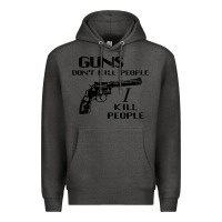 Charcoal Heather guns dont kill people i kill people 1996 Premium Hoodie - linhVisuals