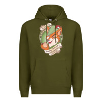 Army Green chin up   robin hood Premium Hoodie - linhVisuals
