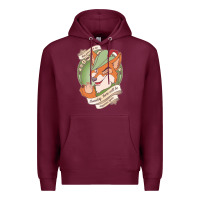 Burgundy chin up   robin hood Premium Hoodie - linhVisuals