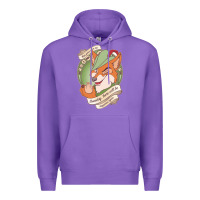 Purple chin up   robin hood Premium Hoodie - linhVisuals