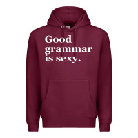 Burgundy good grammar is sexy Premium Hoodie - linhVisuals