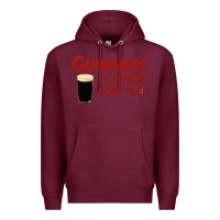 Burgundy guiness is good for you (and me) hq fnny Premium Hoodie - linhVisuals