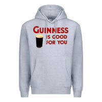 Heather Grey guiness is good for you (and me) hq fnny Premium Hoodie - linhVisuals
