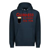 Navy guiness is good for you (and me) hq fnny Premium Hoodie - linhVisuals