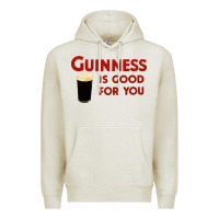 Oatmeal Heather guiness is good for you (and me) hq fnny Premium Hoodie - linhVisuals