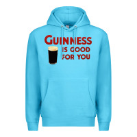 Ocean Blue guiness is good for you (and me) hq fnny Premium Hoodie - linhVisuals