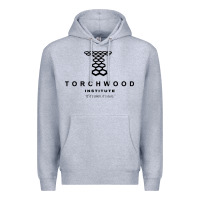 Heather Grey torchwood institute Premium Hoodie - linhVisuals