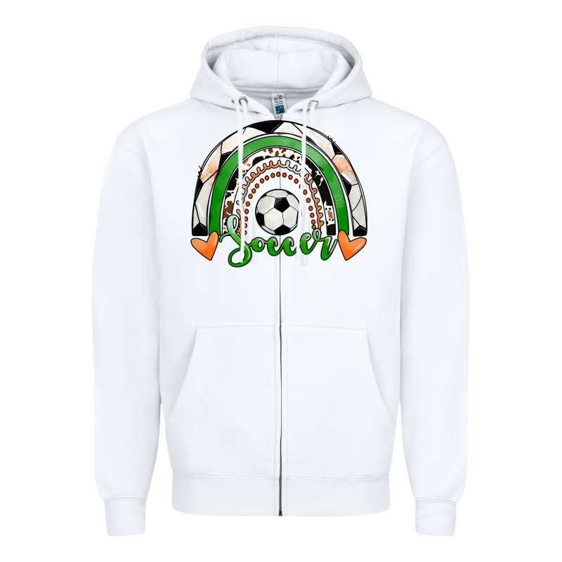 Soccer Rainbow Zipper Hoodie by RanaPortraitStore | Teevron