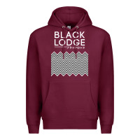 Burgundy twin peaks inspired japanese black lodge Premium Hoodie - linhVisuals
