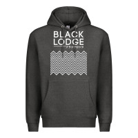 Charcoal Heather twin peaks inspired japanese black lodge Premium Hoodie - linhVisuals