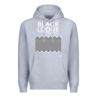 Heather Grey twin peaks inspired japanese black lodge Premium Hoodie - linhVisuals
