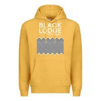 Mustard twin peaks inspired japanese black lodge Premium Hoodie - linhVisuals