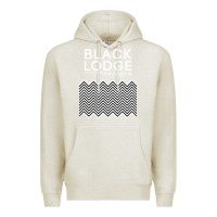 Oatmeal Heather twin peaks inspired japanese black lodge Premium Hoodie - linhVisuals