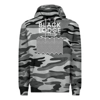 Slate Camo twin peaks inspired japanese black lodge Premium Hoodie - linhVisuals