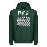 Sports Green twin peaks inspired japanese black lodge Premium Hoodie - linhVisuals