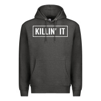 Charcoal Heather killin' it t Premium Hoodie - linhVisuals