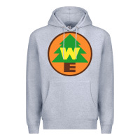 Heather Grey wilderness explorers Premium Hoodie - linhVisuals