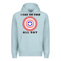 Blue Mist i can do this all day graphic mens & womens t shirt Premium Hoodie - linhVisuals