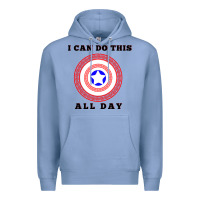 Colony Blue i can do this all day graphic mens & womens t shirt Premium Hoodie - linhVisuals
