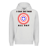 Dove Grey i can do this all day graphic mens & womens t shirt Premium Hoodie - linhVisuals