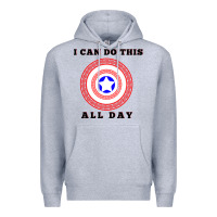 Heather Grey i can do this all day graphic mens & womens t shirt Premium Hoodie - linhVisuals
