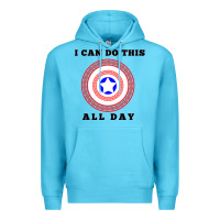 Ocean Blue i can do this all day graphic mens & womens t shirt Premium Hoodie - linhVisuals