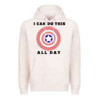 Pale Pink i can do this all day graphic mens & womens t shirt Premium Hoodie - linhVisuals