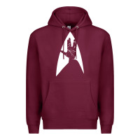 Burgundy live long and prosper Premium Hoodie - linhVisuals
