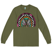 Army Green race leopard rainbow Long Sleeve Tee - Artiststas