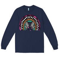 Navy race leopard rainbow Long Sleeve Tee - Artiststas