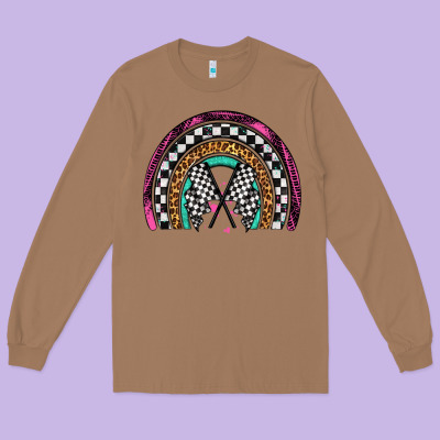 Race Leopard Rainbow Long Sleeve Tee Designed By Artiststas