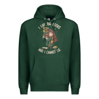 Sports Green i like big books Premium Hoodie - linhVisuals