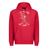 Cardinal i like big books Premium Hoodie - linhVisuals