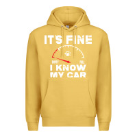 Antique Gold Empty gas gauge it’s fine i know my car low fuel joke Premium Hoodie - linhVisuals
