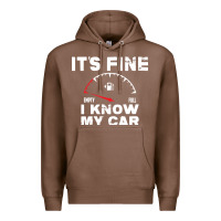 Chestnut Empty gas gauge it’s fine i know my car low fuel joke Premium Hoodie - linhVisuals