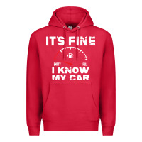 Cardinal Empty gas gauge it’s fine i know my car low fuel joke Premium Hoodie - linhVisuals
