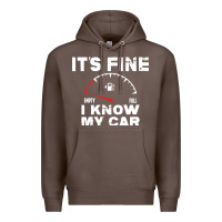 Coffee Empty gas gauge it’s fine i know my car low fuel joke Premium Hoodie - linhVisuals