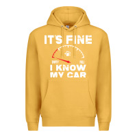 Mustard Empty gas gauge it’s fine i know my car low fuel joke Premium Hoodie - linhVisuals