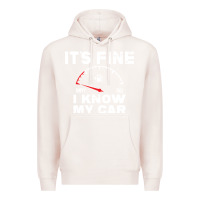 Pale Pink Empty gas gauge it’s fine i know my car low fuel joke Premium Hoodie - linhVisuals