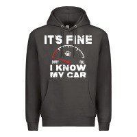 Smoke Empty gas gauge it’s fine i know my car low fuel joke Premium Hoodie - linhVisuals