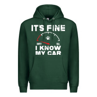 Sports Green Empty gas gauge it’s fine i know my car low fuel joke Premium Hoodie - linhVisuals