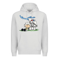 Dove Grey back to the peanuts Premium Hoodie - linhVisuals